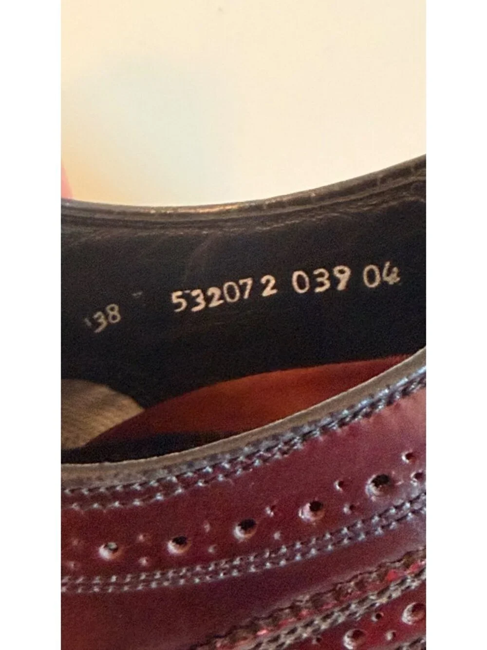 Florsheim Mens Burgundy Leather Wingtip Oxford Dress Shoes Size 9D Made In USA